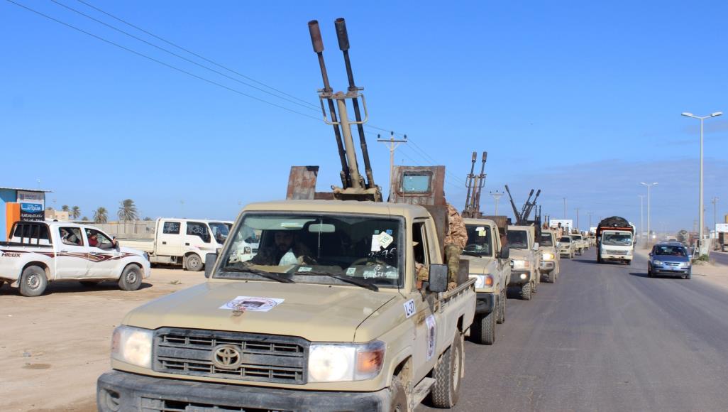 قوات موالية لحكومة الوفاق الليبية في مدينة مصراتة (رويترز-أرشيف)