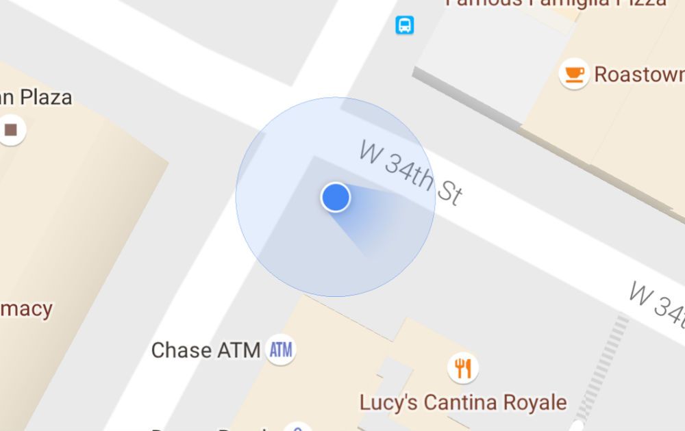 Google Maps position