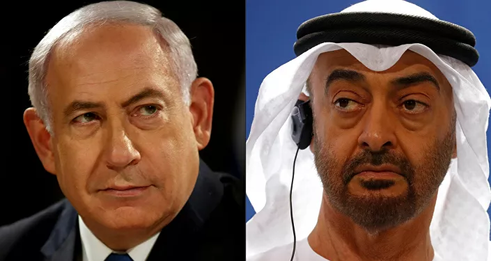 رئيس الوزراء الإسرائيلي بنيامين نتنياهو وولي عهد أبو ظبي الشيخ محمد بن زايد