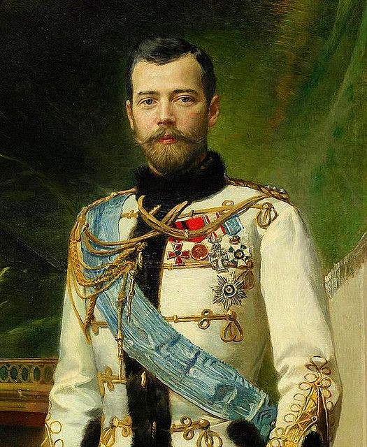 لوحة تجسد امبراطور روسيا نيقولا الثاني