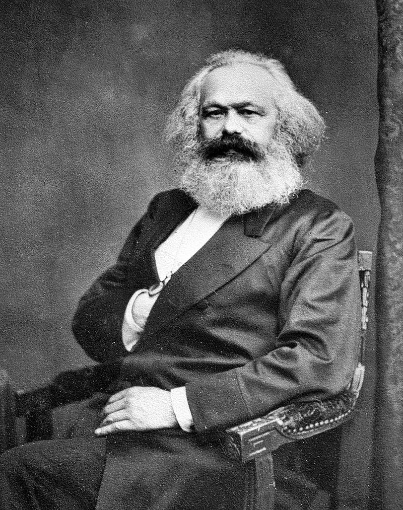 صورة تبرز كارل ماركس ولحيته