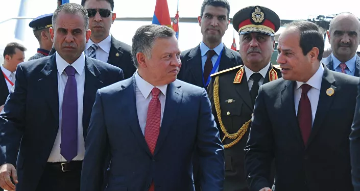 الرئيس المصري عبد الفتاح السيسي والعاهل الأردني الملك عبد الله الثاني