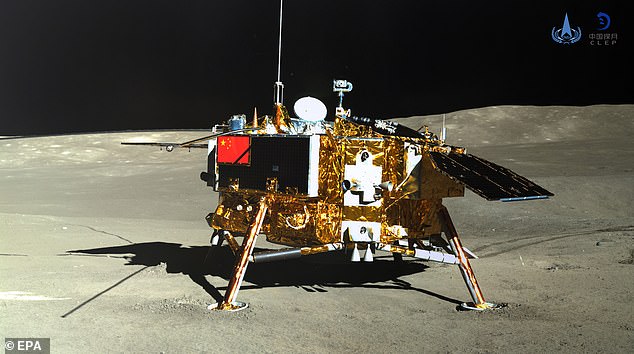 China successfully achieved a world first when it placed the lander and rover Chang'e-4 (pictured) and Yutu-2 on the far side of the moon at the start of this year