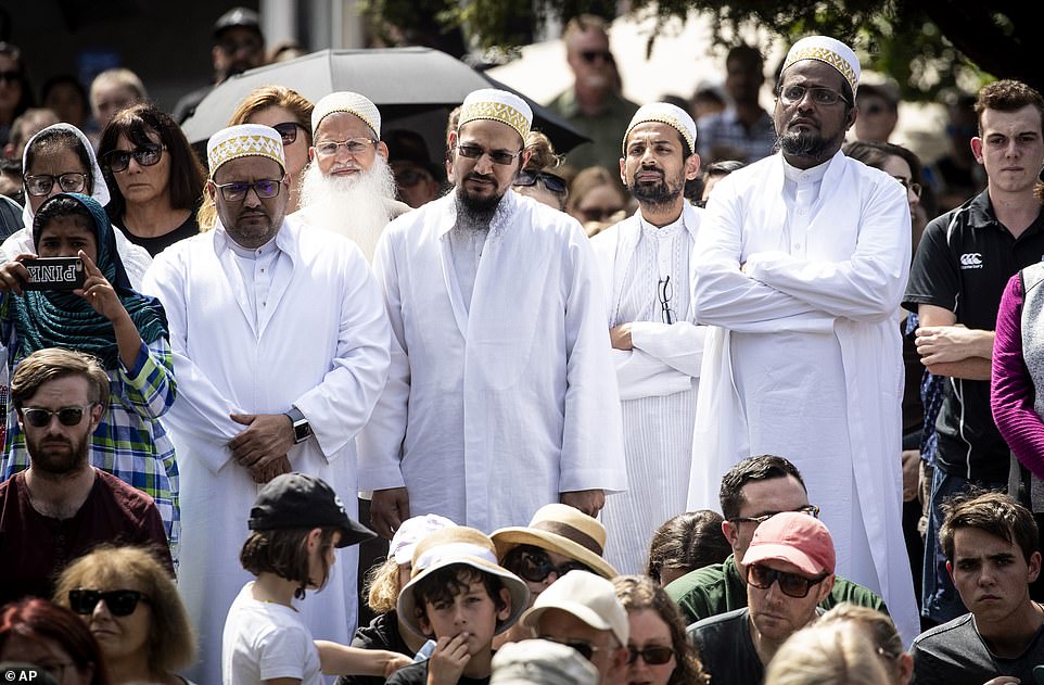 Members of the Muslim community marched through Auckland ahead of a vigil for the 49 people killed in Christchurch
