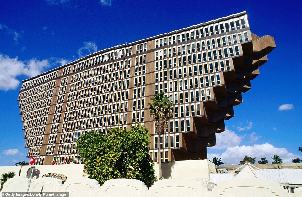 The bizarre 'upside down' Hotel du Lac in the Tunisian capital, Tunis, which may be on the brink of demolition