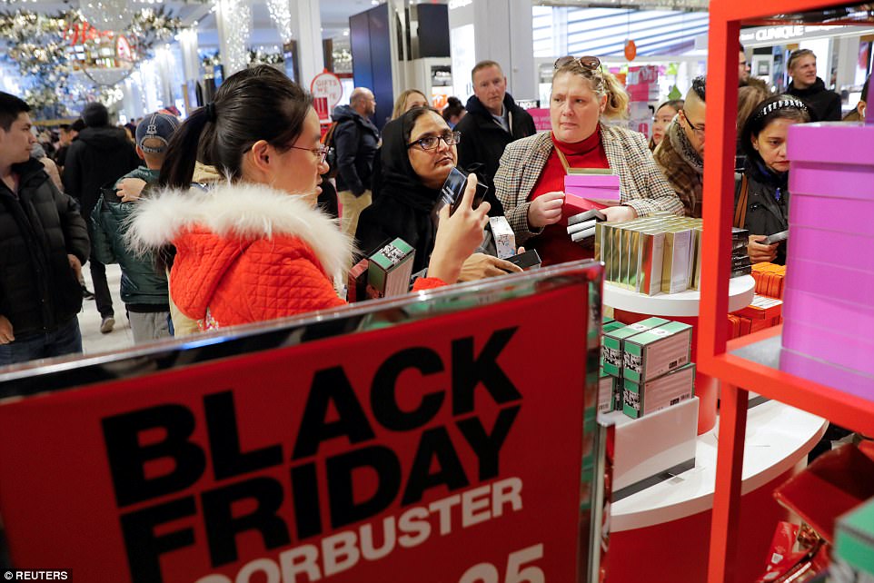 MANHATTAN: People shop for items in Macy's Herald Square during early opening for the Black Friday sales in Manhattan