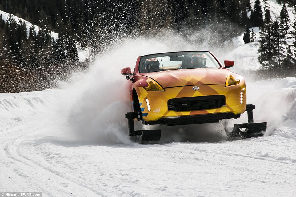 Engineers at Yokohama, Japan, based Nissan have now transformed a 370Z Roadster into an uncompromising 'snowmobile' designed to tackle ski slopes and backwoods trails