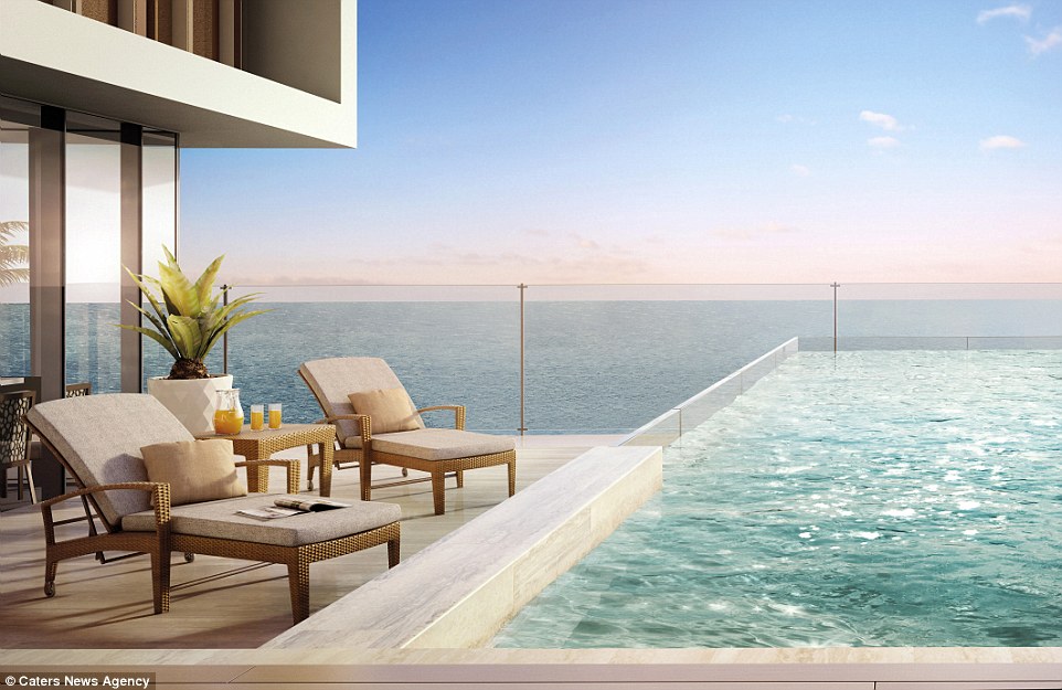 On-site amenities will include a 24-hour concierge, so you can get cocktails delivered to your private pool 