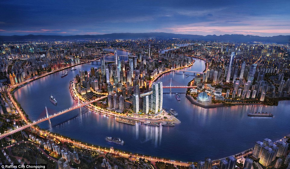 The complex is situated in one of the oldest parts of mega metropolis Chongqing, which is home to around 30 million people