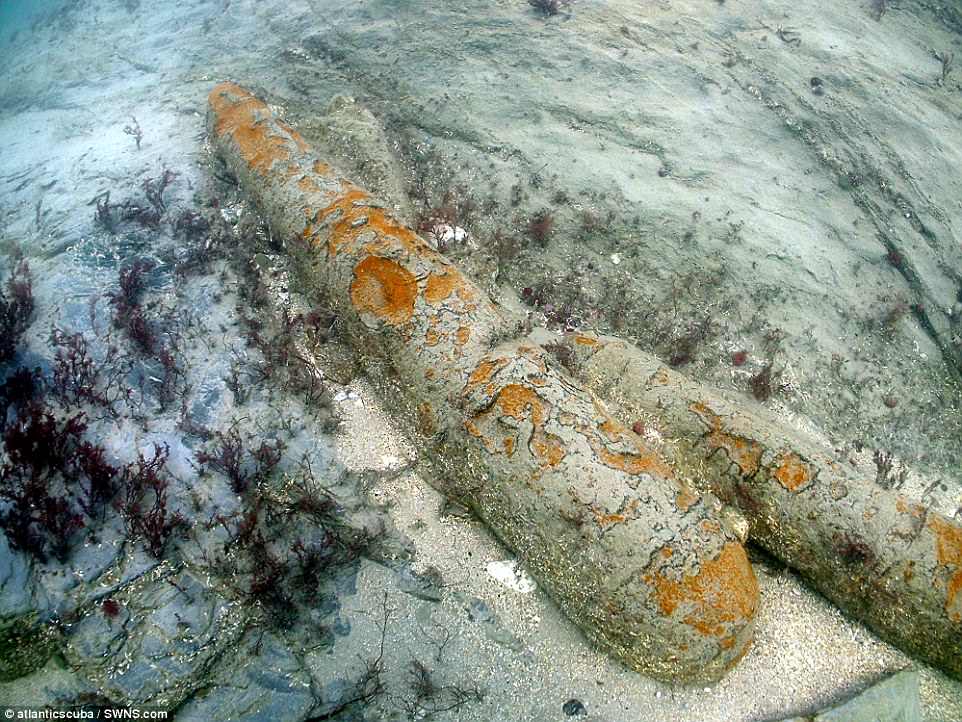 During the latest exploration divers discovered seven cannons and an anchor at the site