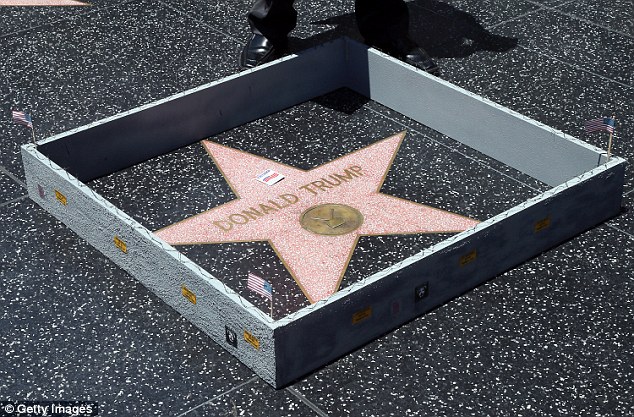 Political statements made surrounding Trump's star have also included the placing of a miniature wall around its edges, seemingly in protest of Trump's calls to build a border wall
