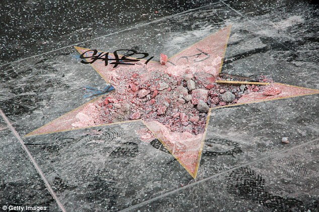 The Hollywood Chamber of Commerce has said it has no plans to remove the star, despite its repeated targeting by vandals and activists, and a longstanding petition with nearly 50,000 signatures calling for its displacement