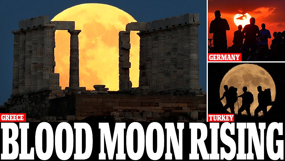 Longest lunar eclipse in 100 years sees Blood Moon in the sky across UK Europe Asia Africa