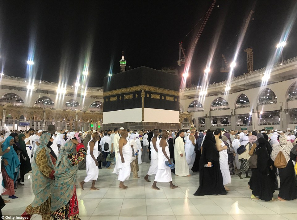 Many Muslims have already started to circle the Kaaba (pictured) ready for the Hajj 2018 which begins in just over a week