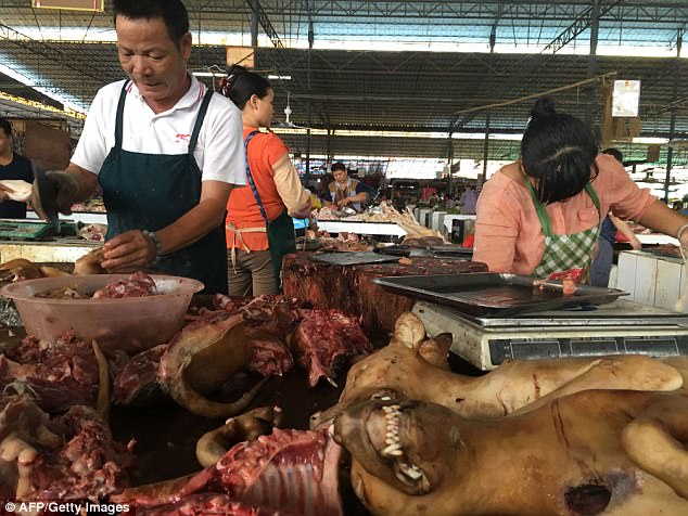 Dog meat sellers in Yulin have said previously that activists' protests have actually attracted greater attention and encouraged more people to eat the meat 