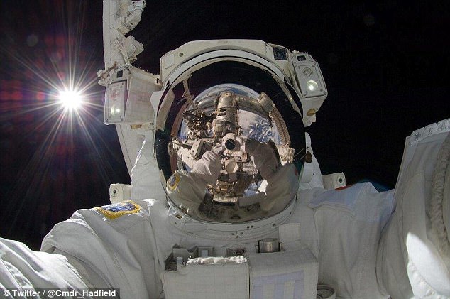 Canadian Commander Chris Hadfield captured the public imagination in 2013. On September 30, 2013, he posted this image to Twitter saying 'Some selfies are more thought-provoking than others. Amazing what you can see in the reflection'