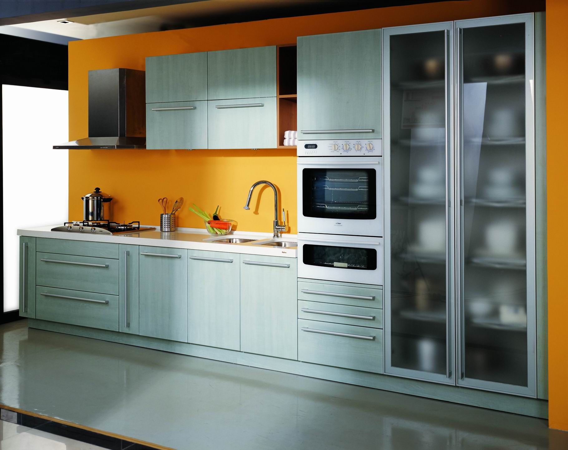 Hot Item] PVC Kitchen Cabinets (PA4002) | Kitchen furniture design ...