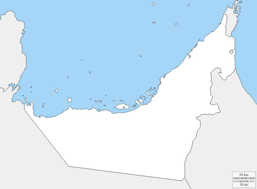 خريطة الإمارات صماء