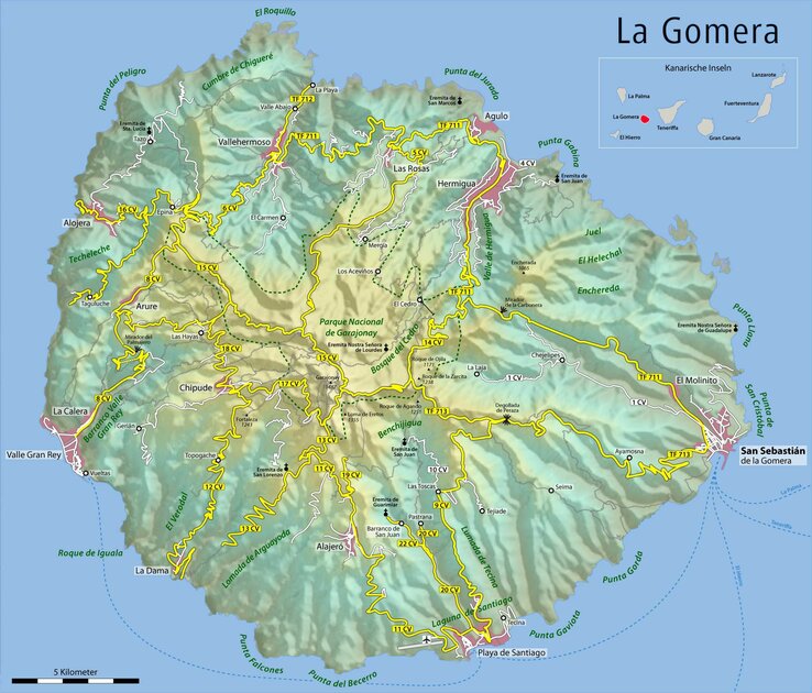 La Gomera map