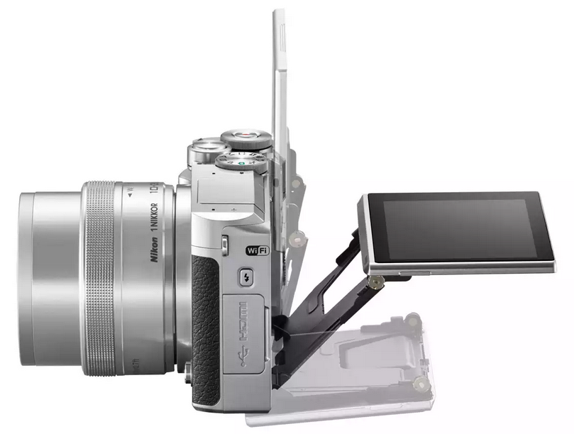 المظهر الجانبي للكاميرا Nikon 1 J5