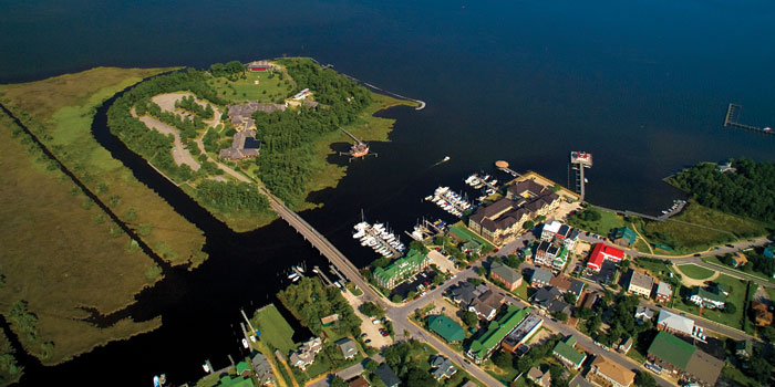 Aerial view of Green Attraction, Roanoke Island