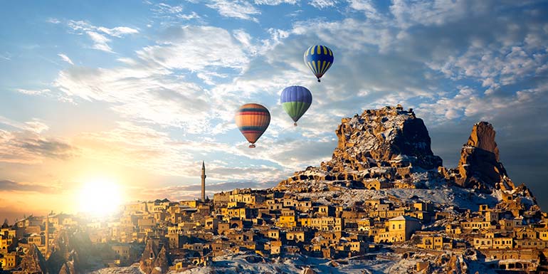 بالون تركيا فوق سماء كابادويجا