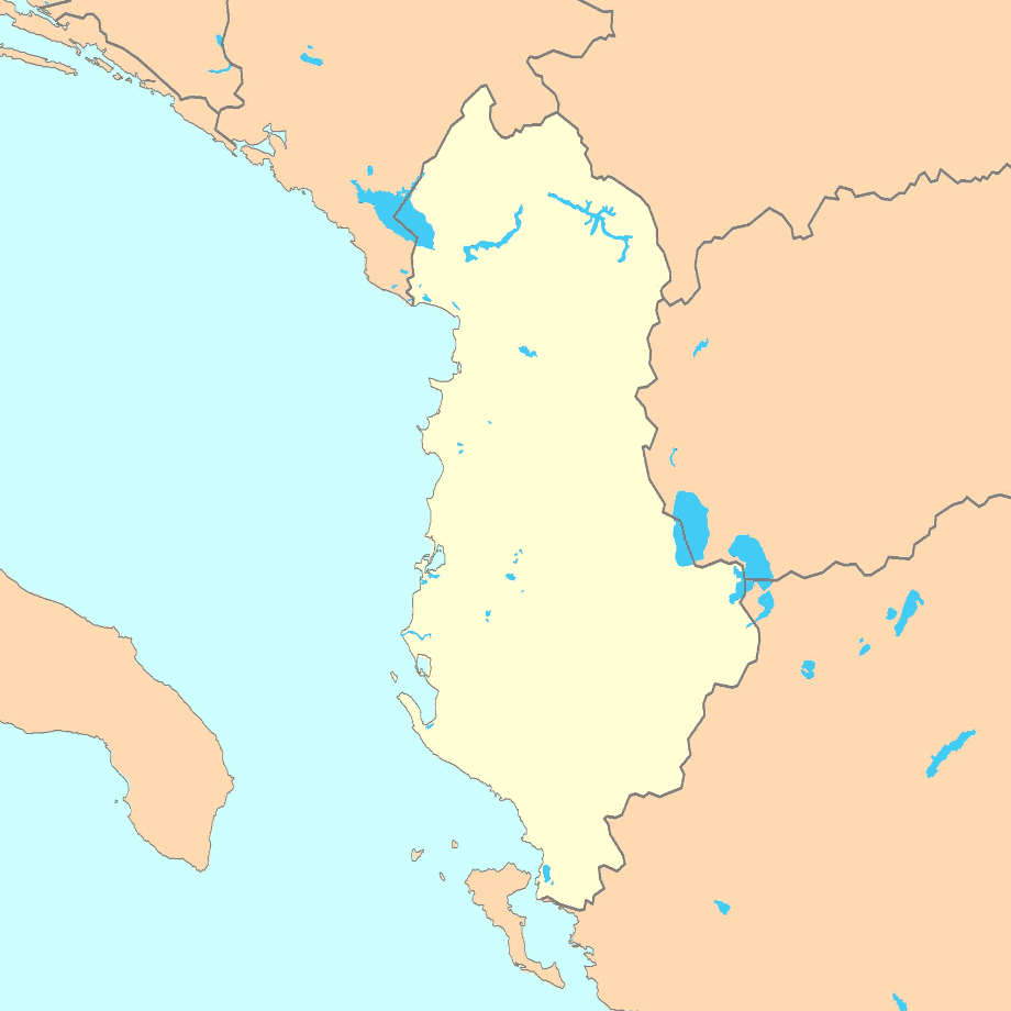 خريطة ألبانيا