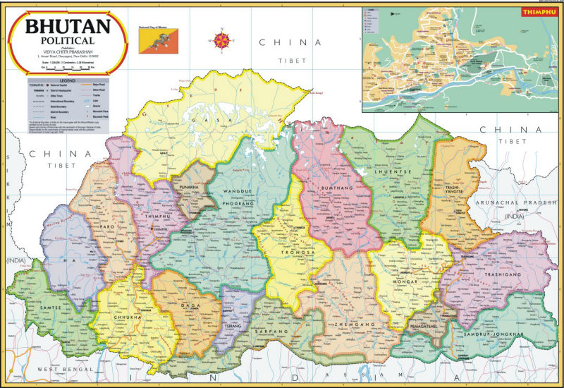 خريطة بوتان