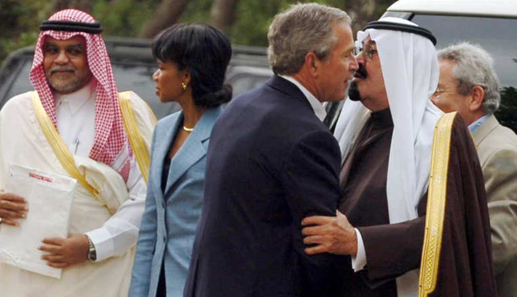 الملك عبدالله والرئيس الامريكي الاسبق بوش