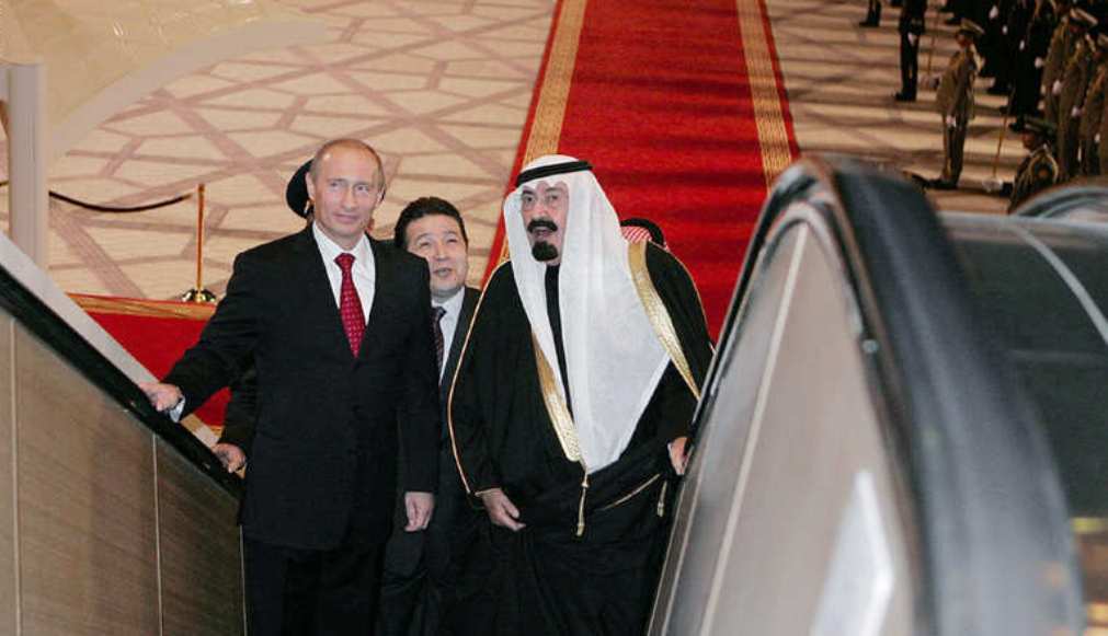 الملك عدبالله والرئيس الروسي