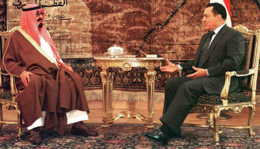 king abdullah with mubarak