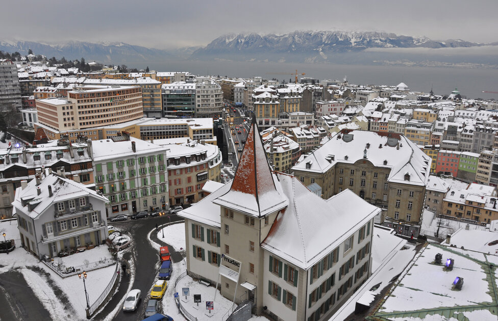 Lausanne in winter