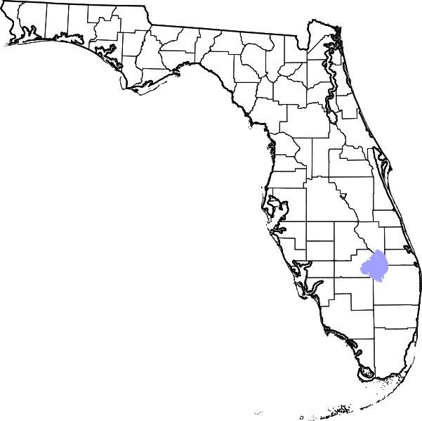 Map of Florida highlighting