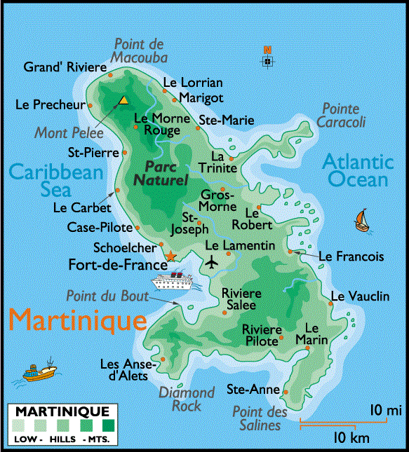 Map of martinique