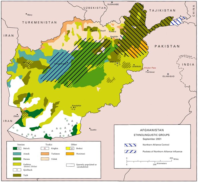 خريطة الحرب الإنجليزية الأفغانية الأولى