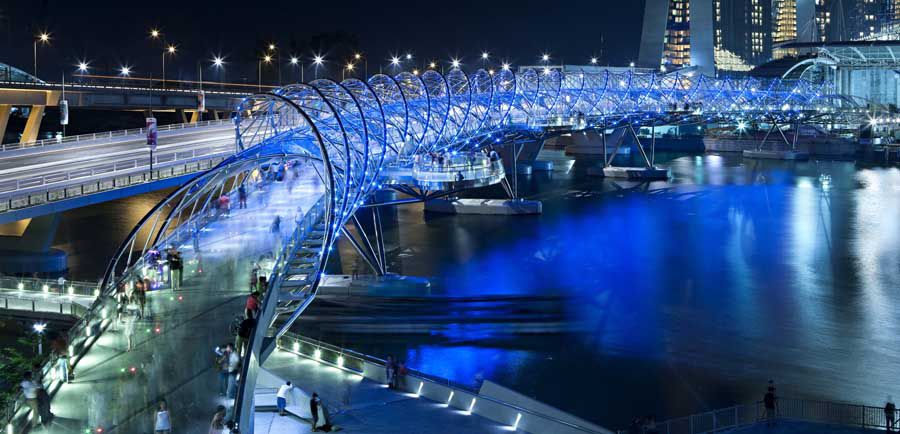 Singapore’s Incredibly Light Helix Bridge