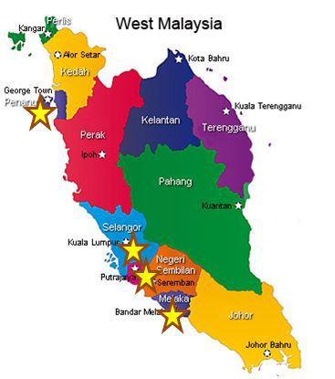 west malaysia map