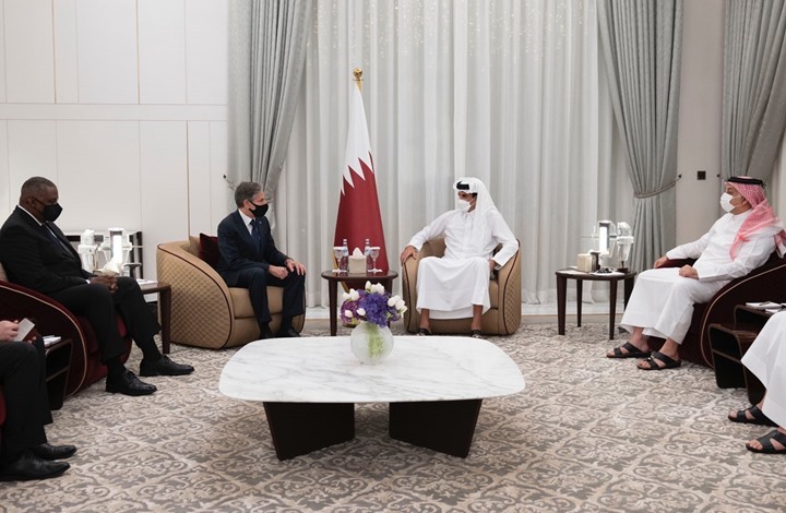 أمير قطر يستقبل بلينكن وأوستن.. ومباحثات حول أفغانستان