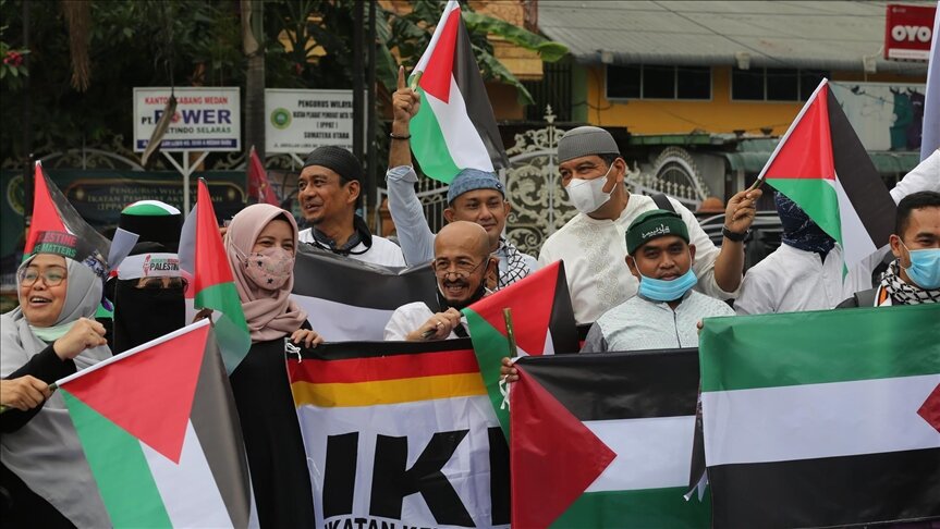 إندونيسيا.. مظاهرة عمالية رفضا للدعم الأمريكي لإسرائيل