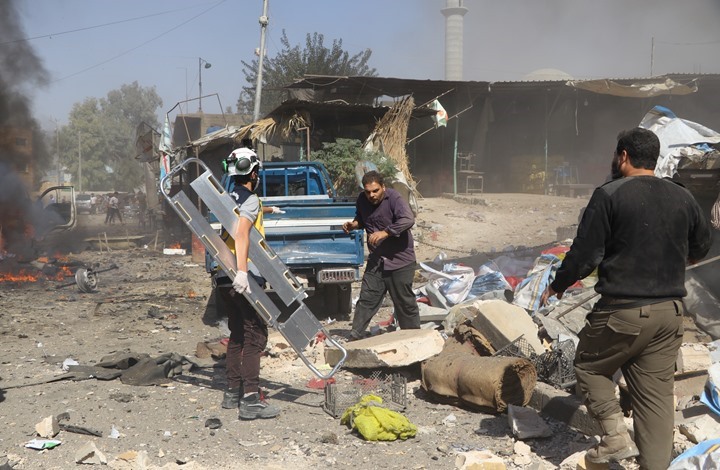 4 قتلى بانفجار سيارة مفخخة وسط سوق بعفرين شمالي سوريا