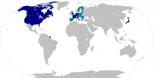 خريطة مجموعة الدول الصناعية السبع