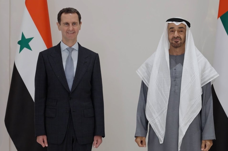 محمد بن زايد يستقبل الرئيس بشار الأسد - وكالة أنباء الإمارات